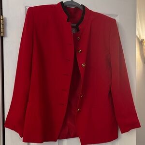 Le Suit Vibrant Red Women's Blazer